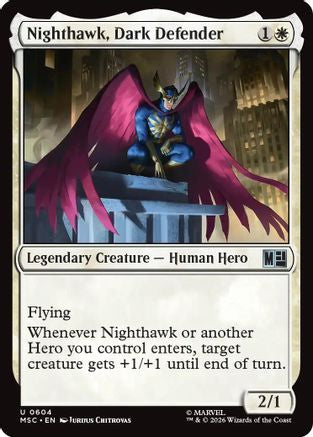 Nighthawk, Dark Defender (MSC-604)  Foil - Commander: Marvel Super Heroes