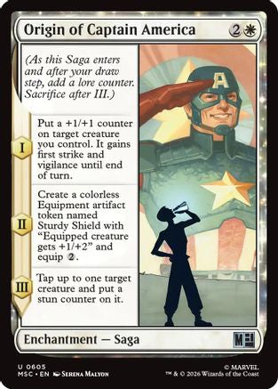 Origin of Captain America (MSC-605)  Foil - Commander: Marvel Super Heroes