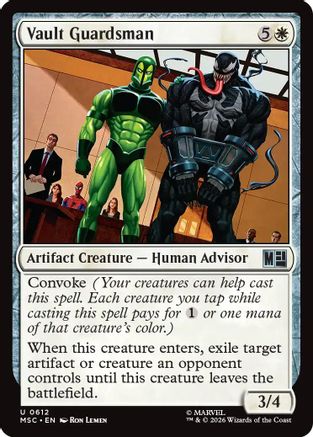 Vault Guardsman (MSC-612)  - Commander: Marvel Super Heroes