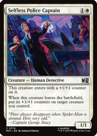 Selfless Police Captain (MSC-774)  - Commander: Marvel Super Heroes