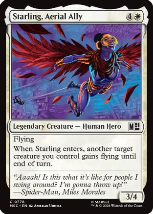 Starling, Aerial Ally (MSC-778)  - Commander: Marvel Super Heroes