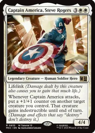 Captain America, Steve Rogers (MSC-835)  - Commander: Marvel Super Heroes