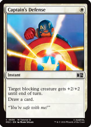 Captain's Defense (MSC-836)  - Commander: Marvel Super Heroes