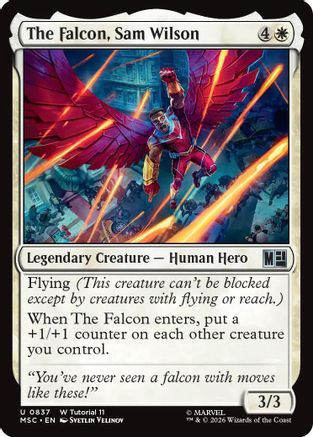 The Falcon, Sam Wilson (MSC-837)  - Commander: Marvel Super Heroes