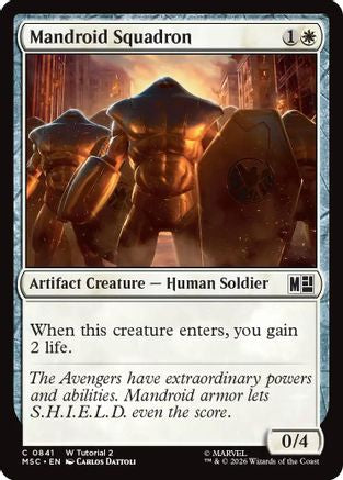 Mandroid Squadron (MSC-841)  - Commander: Marvel Super Heroes