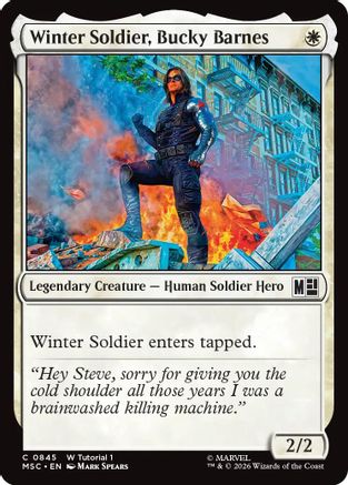 Winter Soldier, Bucky Barnes (MSC-845)  - Commander: Marvel Super Heroes