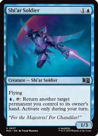 Shi'ar Soldier (MSC-637)  Foil - Commander: Marvel Super Heroes