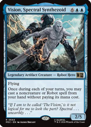 Vision, Spectral Synthezoid (MSC-644)  - Commander: Marvel Super Heroes