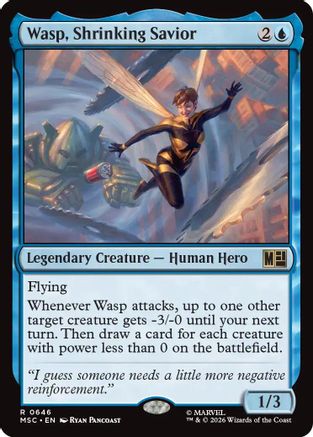 Wasp, Shrinking Savior (MSC-646)  Foil - Commander: Marvel Super Heroes