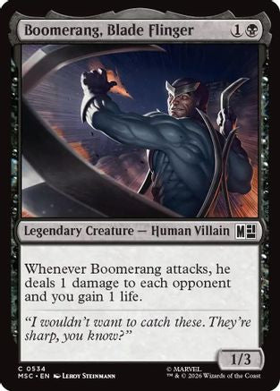Boomerang, Blade Flinger (MSC-534)  - Commander: Marvel Super Heroes