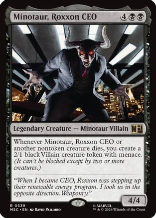 Minotaur, Roxxon CEO (MSC-539)  - Commander: Marvel Super Heroes