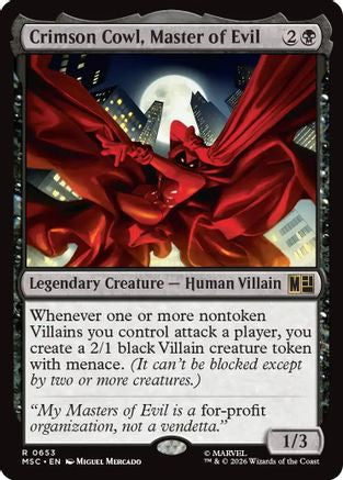 Crimson Cowl, Master of Evil (MSC-653)  Foil - Commander: Marvel Super Heroes