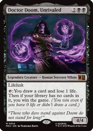 Doctor Doom, Unrivaled (MSC-654)  Foil - Commander: Marvel Super Heroes