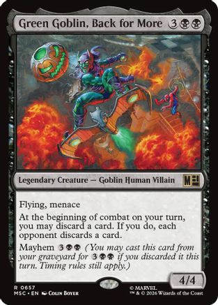 Green Goblin, Back for More (MSC-657)  Foil - Commander: Marvel Super Heroes