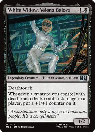 White Widow, Yelena Belova (MSC-676)  - Commander: Marvel Super Heroes