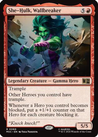 She-Hulk, Wallbreaker (MSC-060)  Foil - Commander: Marvel Super Heroes