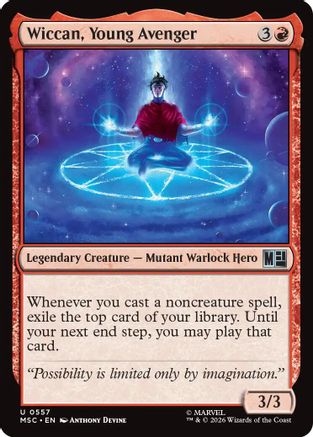 Wiccan, Young Avenger (MSC-557)  Foil - Commander: Marvel Super Heroes