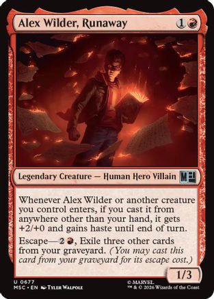 Alex Wilder, Runaway (MSC-677)  Foil - Commander: Marvel Super Heroes