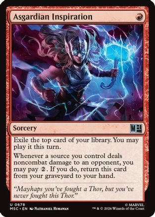 Asgardian Inspiration (MSC-678)  Foil - Commander: Marvel Super Heroes