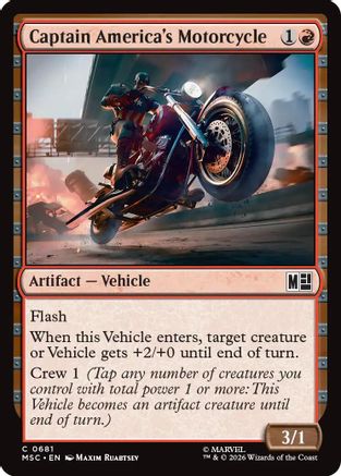 Captain America's Motorcycle (MSC-681)  Foil - Commander: Marvel Super Heroes