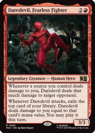 Daredevil, Fearless Fighter (MSC-685)  Foil - Commander: Marvel Super Heroes