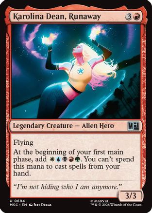 Karolina Dean, Runaway (MSC-694)  Foil - Commander: Marvel Super Heroes
