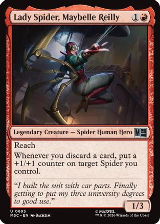 Lady Spider, Maybelle Reilly (MSC-695)  Foil - Commander: Marvel Super Heroes