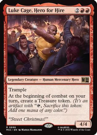 Luke Cage, Hero for Hire (MSC-696)  Foil - Commander: Marvel Super Heroes