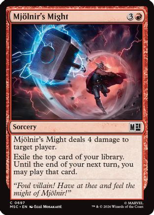 Mjollnir's Might (MSC-697)  Foil - Commander: Marvel Super Heroes