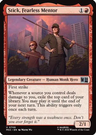 Stick, Fearless Mentor (MSC-706)  - Commander: Marvel Super Heroes