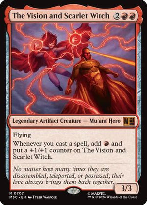 The Vision and Scarlet Witch (MSC-707)  Foil - Commander: Marvel Super Heroes