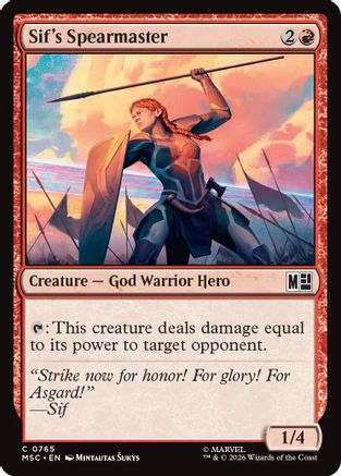 Sif's Spearmaster (MSC-765)  Foil - Commander: Marvel Super Heroes