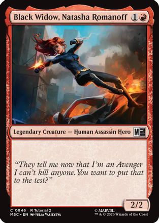 Black Widow, Natasha Romanoff (MSC-846)  - Commander: Marvel Super Heroes