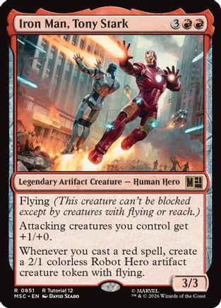 Iron Man, Tony Stark (MSC-851)  - Commander: Marvel Super Heroes