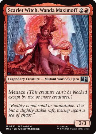 Scarlet Witch, Wanda Maximoff (MSC-855)  - Commander: Marvel Super Heroes