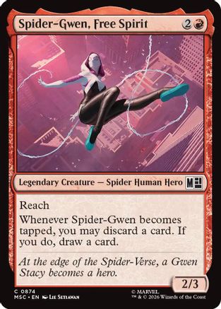 Spider-Gwen, Free Spirit (MSC-874)  - Commander: Marvel Super Heroes