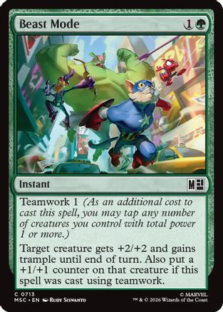 Beast Mode (MSC-713)  Foil - Commander: Marvel Super Heroes