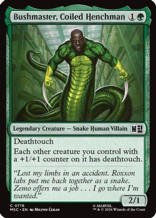 Bushmaster, Coiled Henchman (MSC-716)  Foil - Commander: Marvel Super Heroes