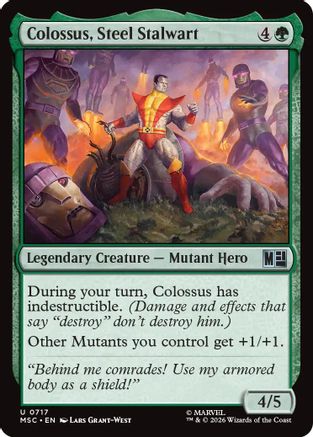 Colossus, Steel Stalwart (MSC-717)  - Commander: Marvel Super Heroes
