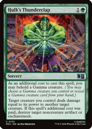 Hulk's Thunderclap (MSC-725)  Foil - Commander: Marvel Super Heroes