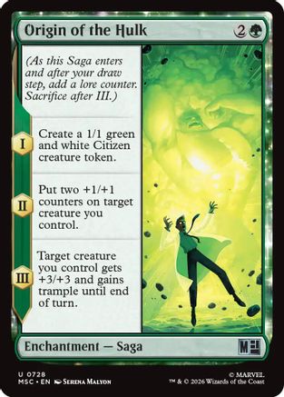 Origin of the Hulk (MSC-728)  Foil - Commander: Marvel Super Heroes