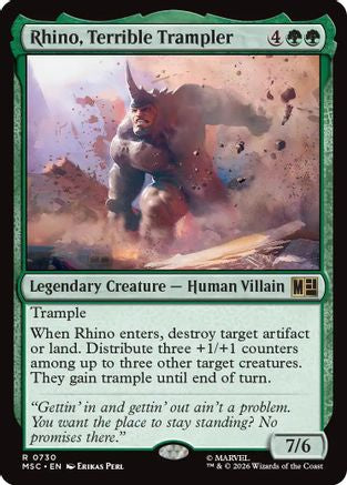 Rhino, Terrible Trampler (MSC-730)  Foil - Commander: Marvel Super Heroes
