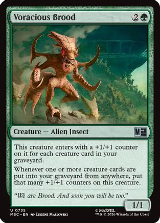 Voracious Brood (MSC-735)  Foil - Commander: Marvel Super Heroes