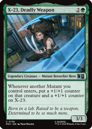 X-23, Deadly Weapon (MSC-738)  - Commander: Marvel Super Heroes