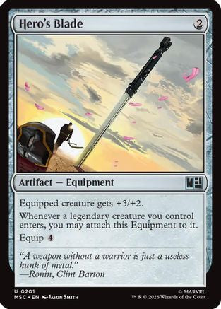 Hero's Blade (MSC-201)  - Commander: Marvel Super Heroes