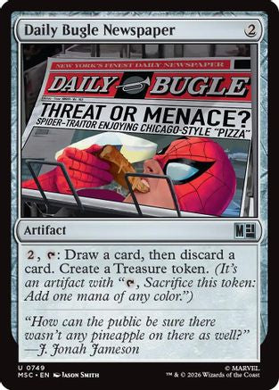 Daily Bugle Newspaper (MSC-749)  Foil - Commander: Marvel Super Heroes
