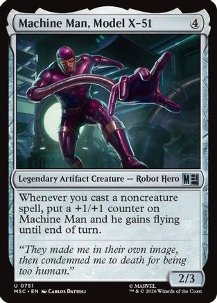 Machine Man, Model X-51 (MSC-751)  Foil - Commander: Marvel Super Heroes