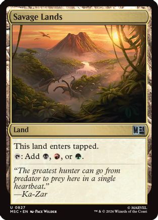 Savage Lands (MSC-827)  Foil - Commander: Marvel Super Heroes