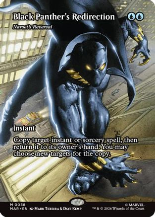Black Panther's Redirection - Narset's Reversal (Borderless) (MAR-058)  - Marvel Universe Eternal-Legal