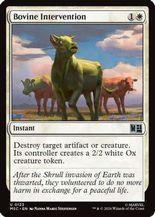 Bovine Intervention (Surge Foil) (MSC-123)  Foil - Commander: Marvel Super Heroes